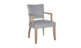 VL Duke Arm Chair Velvet - Light Grey