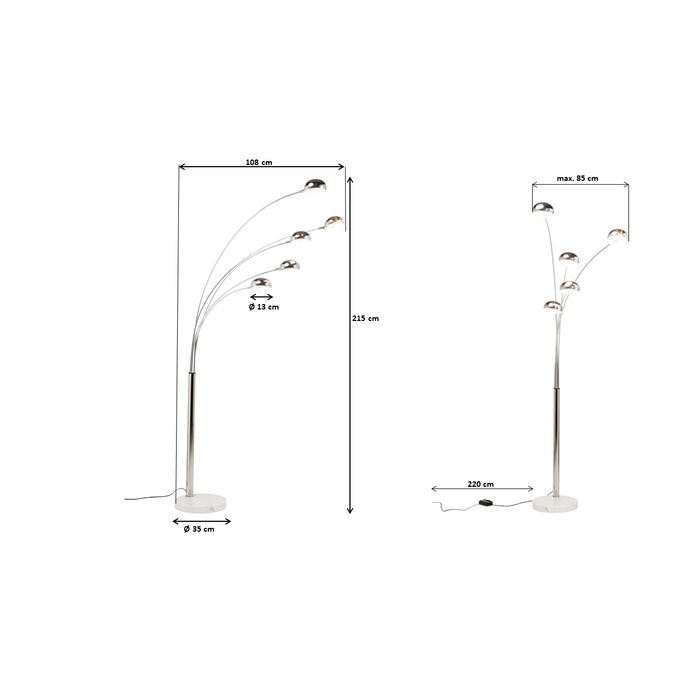Floor Lamp Five Fingers - Kian Furniture