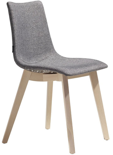 SC Natural Zebra Pop chair with natural beech frame - Grey