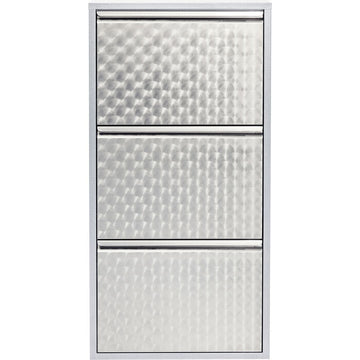 Shoe Container Caruso 3 Silver Brushed (MO)
