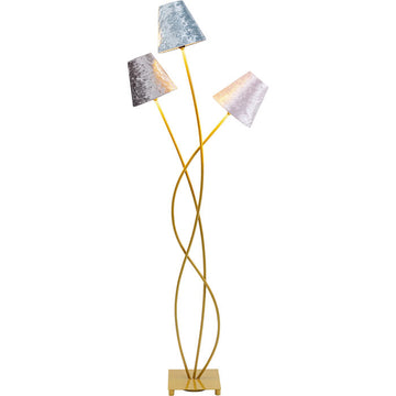 Floor Lamp Flexible Velvet Brass Tre