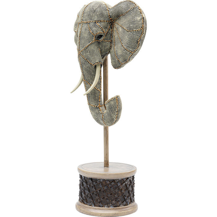 Deco Object Elephant Head Pearls 49cm