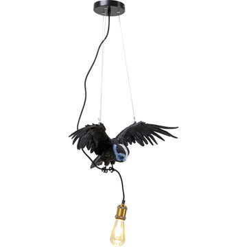 Pendant Lamp Animal Blue Mask Owl Black 57cm