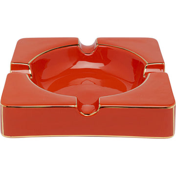 Ashtray Symmetric Orange 24x24cm