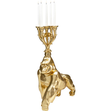 Candle Holder Gorilla Gold 71cm