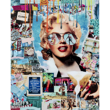 Glass Picture Holiday in the 60s 120x150cm