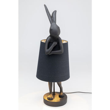Table Lamp Animal Rabbit Matt Black 68cm