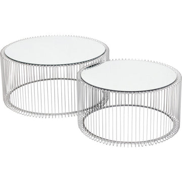 Coffee Table Wire Silver (2/Set)