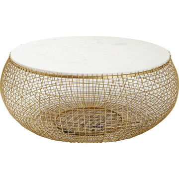 Coffee Table Cesta Marble Gold Ø100cm