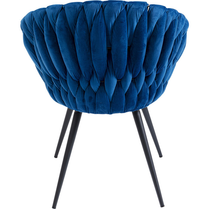 Chair with Armrest Knot Blue