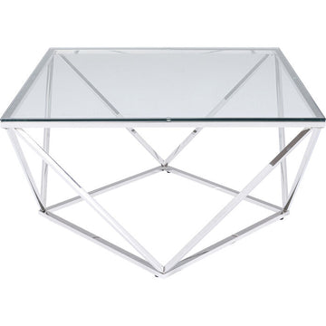 Coffee Table Cristallo Silver 80x80cm