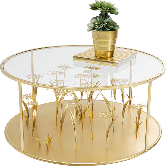 Coffee Table Flower Meadow Gold Ø80