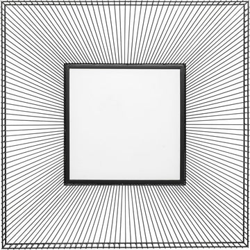Mirror Dimension Square Black 91x91cm
