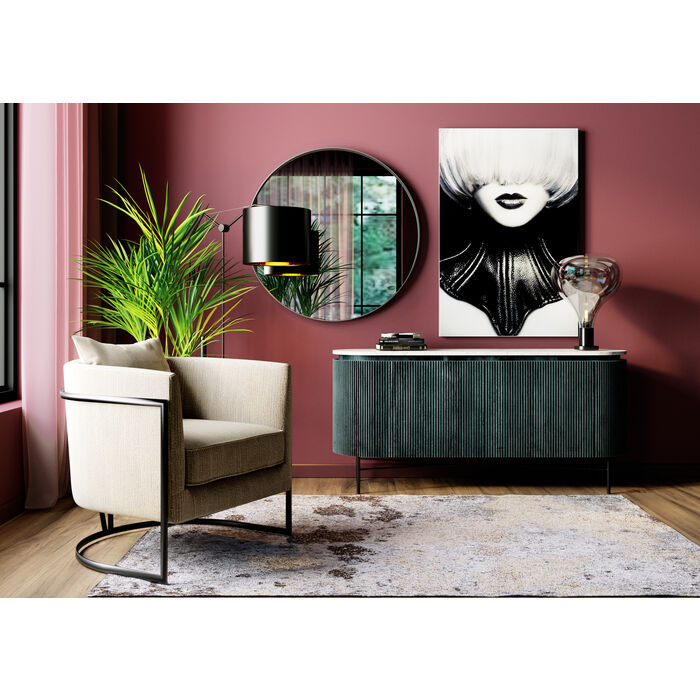 Mirror Curvy Chrome Look Ø100