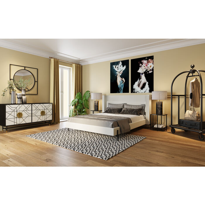 Wall Mirror Stanford Frame Matt Black Ø90cm