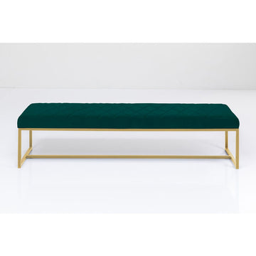 Bench Smart Velvet Dark Green Brass 150cm