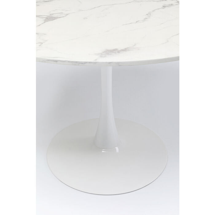Table Schickeria Marbleprint White Ø80cm