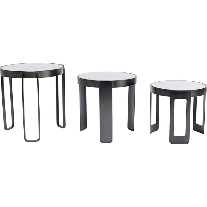 Coffee Table Perelli Black (3/Set)