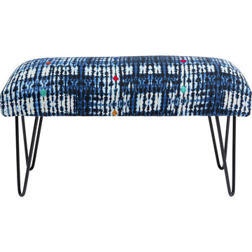 Bench Desna Patchwork Blue 80cm