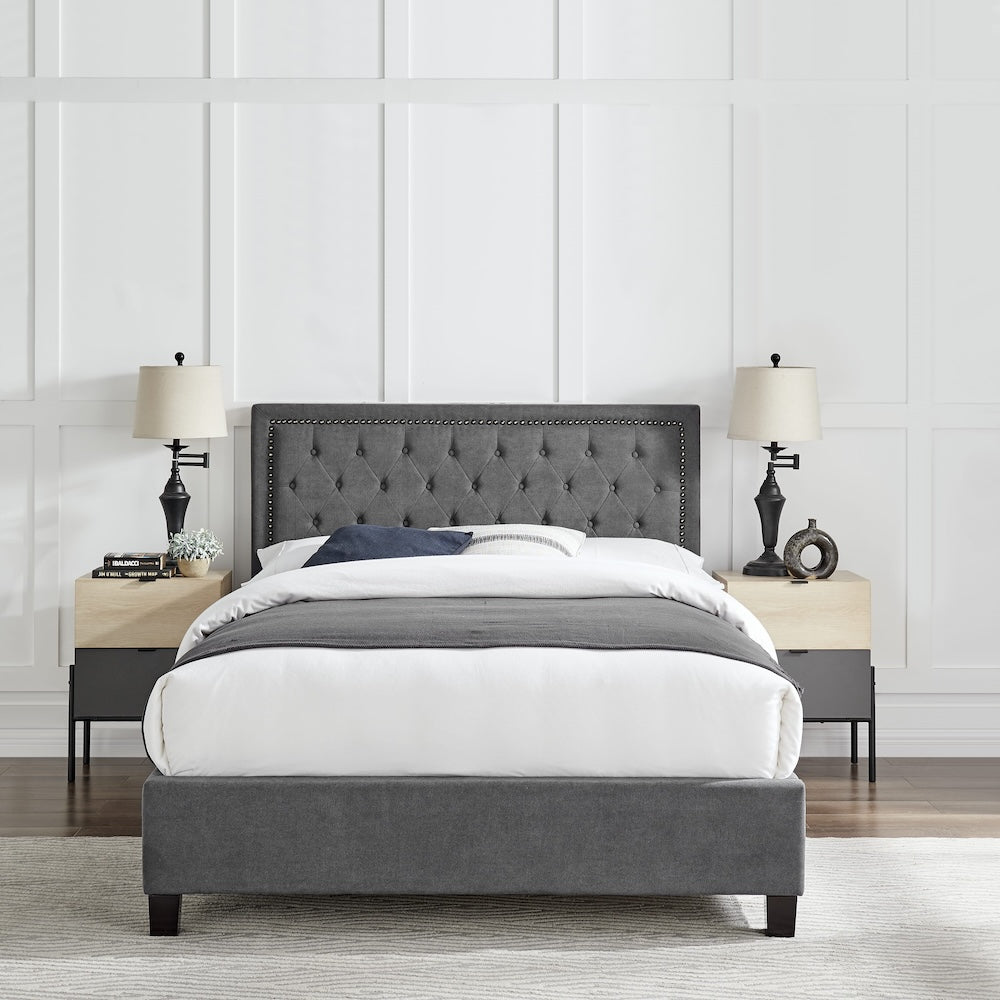 LL Rhea Dark Grey 5ft Bed Frame