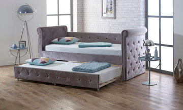 LL Zodiac Silver Velvet 3ft Day Bed