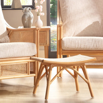 De Retsehc Natural Rattan Footstool