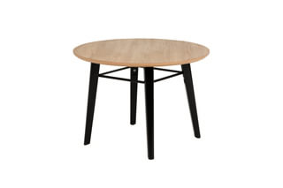 VL Lotti Lamp Table - Round 500 Oak Top Black Leg