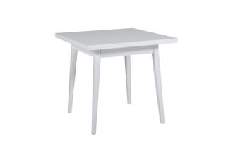 VL Lotti Dining Table - Square 800 White Top White Leg