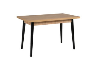VL Lotti Dining Table - Rectangle 1200 Oak Top Black Leg