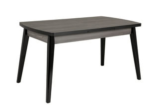 VL Magda Dining Table Extending 1800 - Grey Top Black Leg