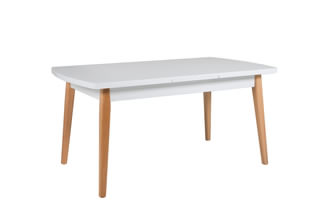 VL Magda Dining Table Extending 2000 - White Top Oak Leg
