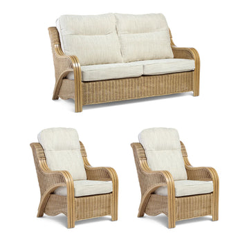 De Arepo Light Oak 3 Seater Suite