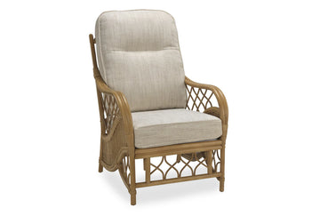 DE Olso Light Oak Rattan Armchair + Cushion