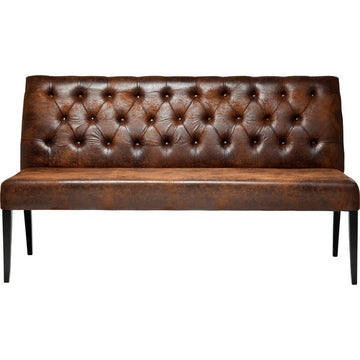 Padded Bench Econo Buttons Vintage 162 cm