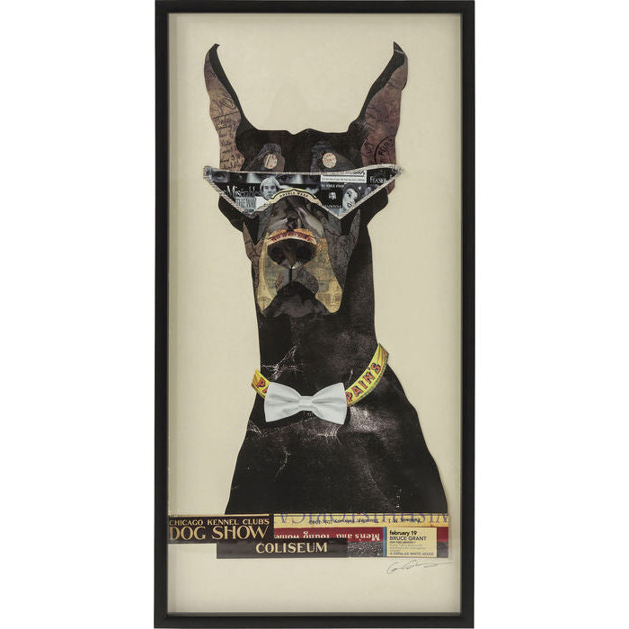 Picture Frame Art Cool Dog 121x61cm - Kian Furniture