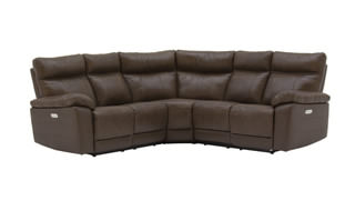 VL Positano Corner Group Electric Reclining - Brown (Nett)