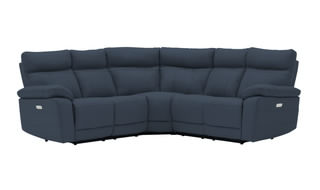 VL Positano Corner Group Electric Recliner Indigo