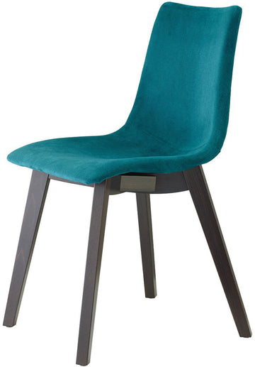 SC Natural Zebra Pop chair Italy with wengé beech frame Peacock Green