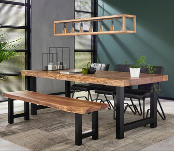 ZI Dining room couch tree trunk 190