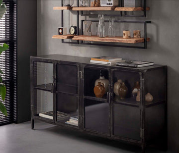 ZI Sideboard Rift metal 4 doors