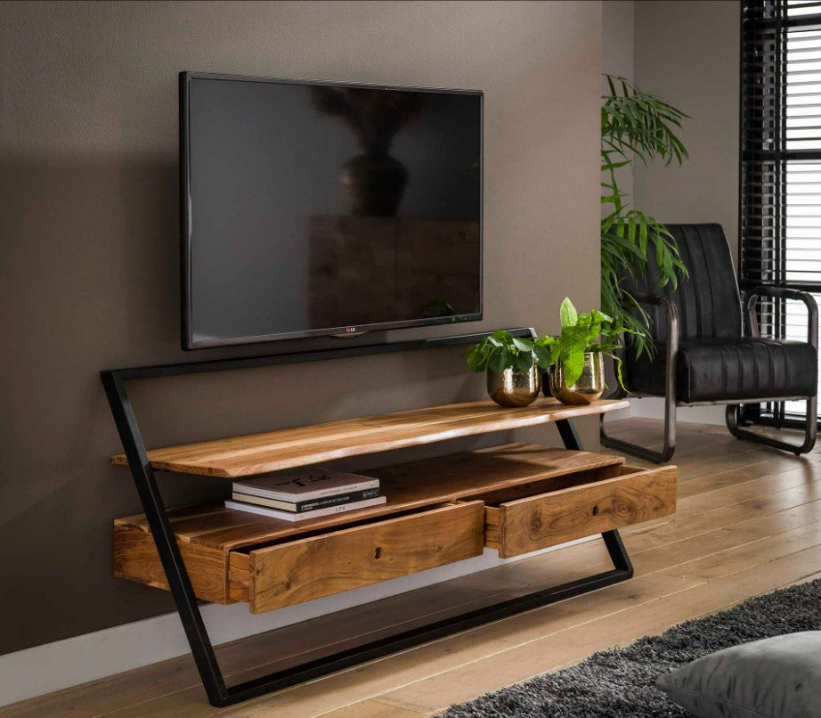 ZI TV cabinet lean 2 drawers