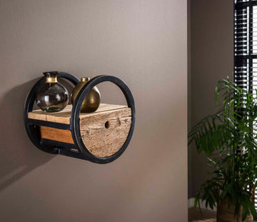 ZI Wall shelf circular Ø30 with drawer