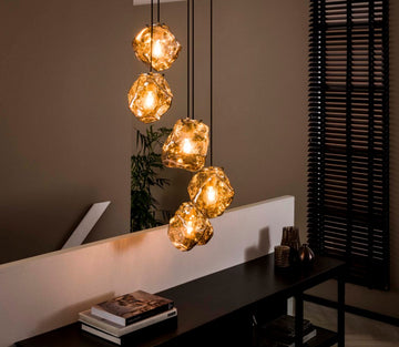 ZI Hanging lamp 5L rock stepped