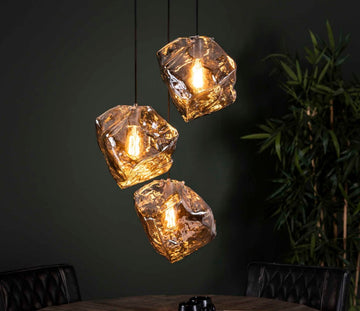 ZI Hanging lamp 3L rock chromed stepped