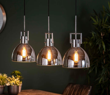 ZI Hanging lamp 3L industry chromed glass