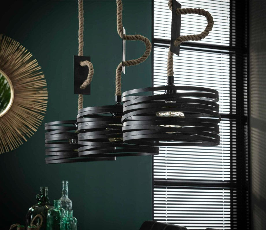 ZI Hanging lamp 3xØ30 twist adjustable rope