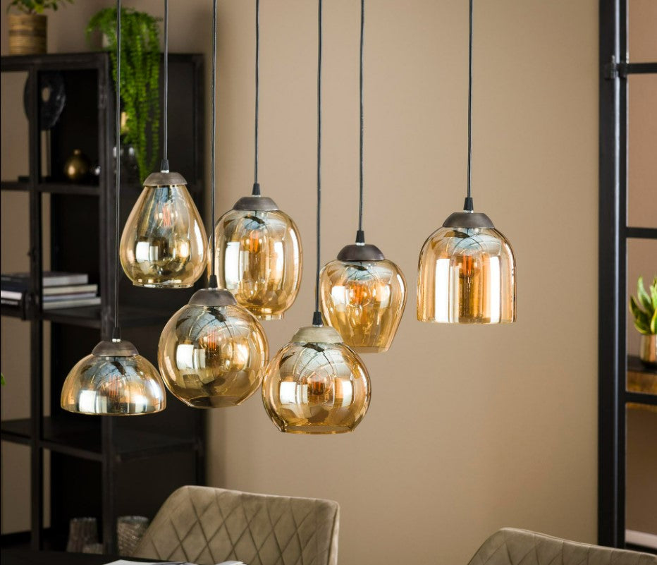ZI Hanging lamp 4+3L mix gold
