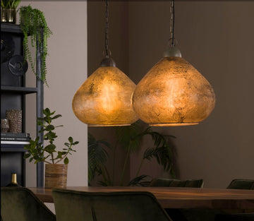 ZI Hanging lamp 2L bell clearstone