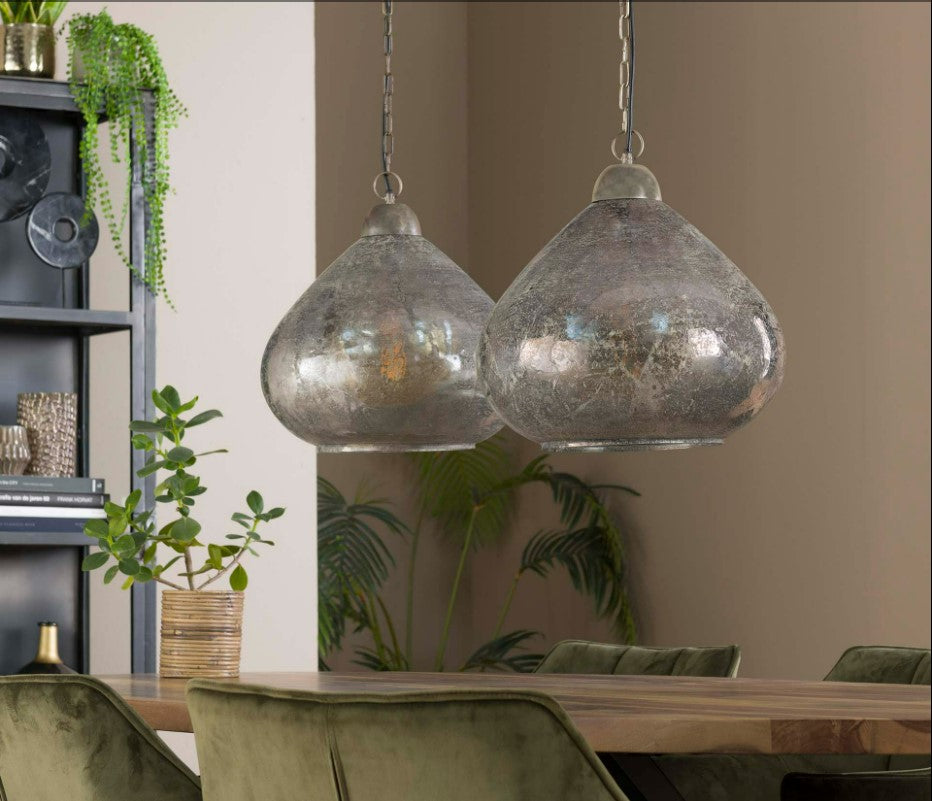 ZI Hanging lamp 2L bell clearstone