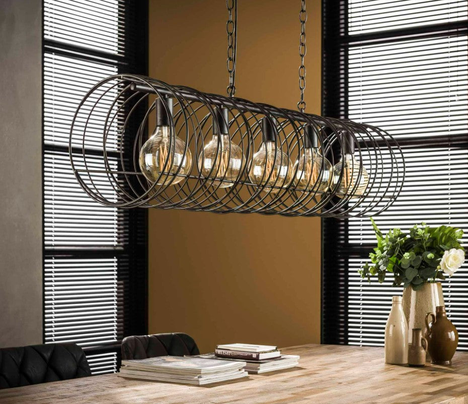 ZI Hanging lamp 5L spiral Ø28 cylinder